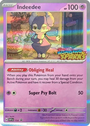 Pokemon - S&V - Black Star Promo - Indeedee - 154 - Staff