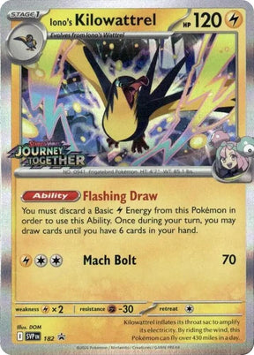 Pokemon - S&V - Black Star Promo - Iono's Kilowattrel - 182 - Prerelease