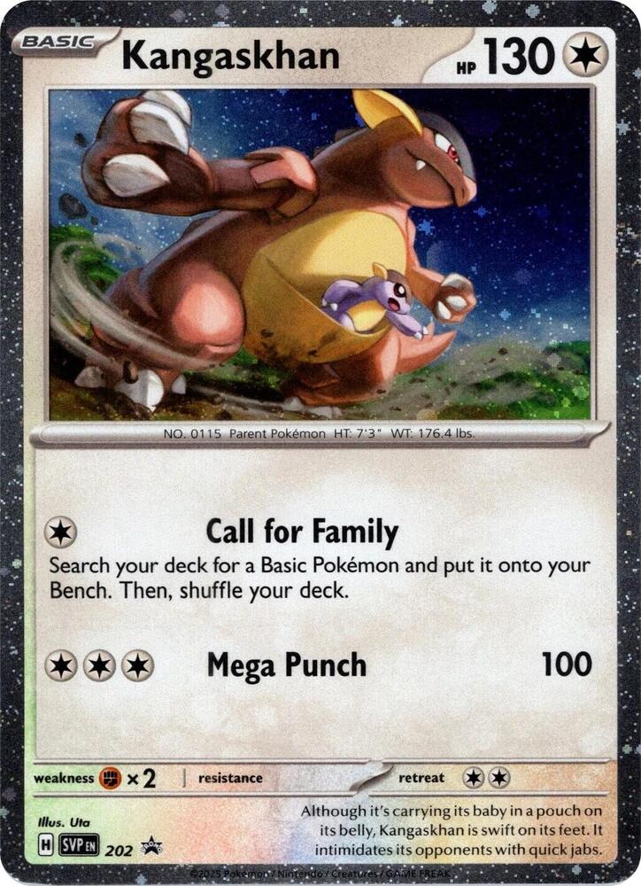 Kangaskhan SVP 202 Holofoil — Black Star Promo Pokémon card