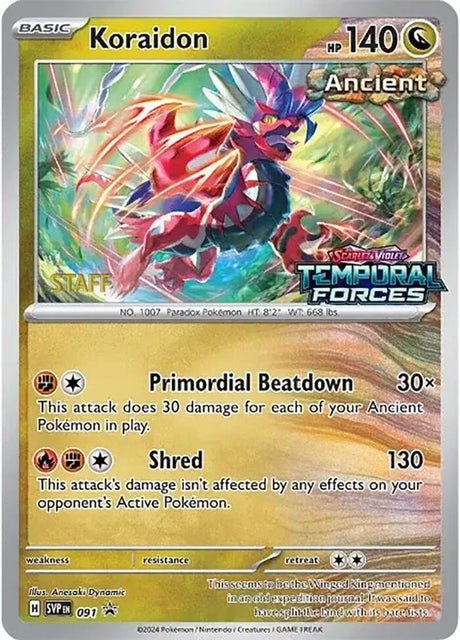Pokemon - S&V - Black Star Promo - Koraidon - 091