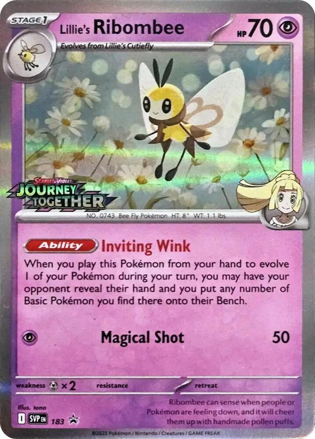 Pokemon - S&V - Black Star Promo - Lillie's Ribombee - 183 - Prerelease
