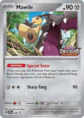 Pokemon - S&V - Black Star Promo - Mawile - 039 - Prerelease