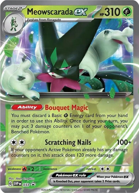 Pokemon - S&V - Black Star Promo - Meowscarada ex - 033