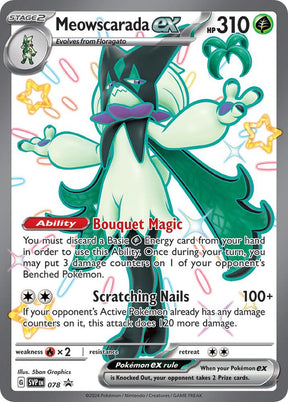 Pokemon - S&V - Black Star Promo - Meowscarada ex - 078