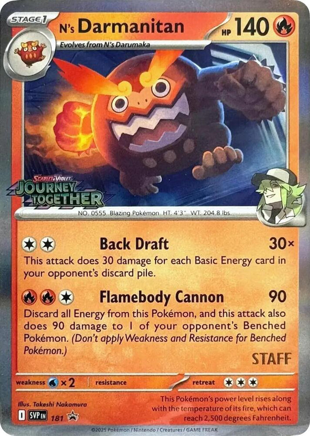 Pokemon - S&V - Black Star Promo - N's Darmanitan - 181