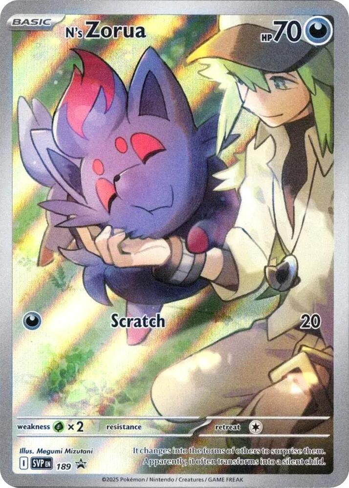 N's Zorua SVP 189 Holofoil — Black Star Promo Pokémon card