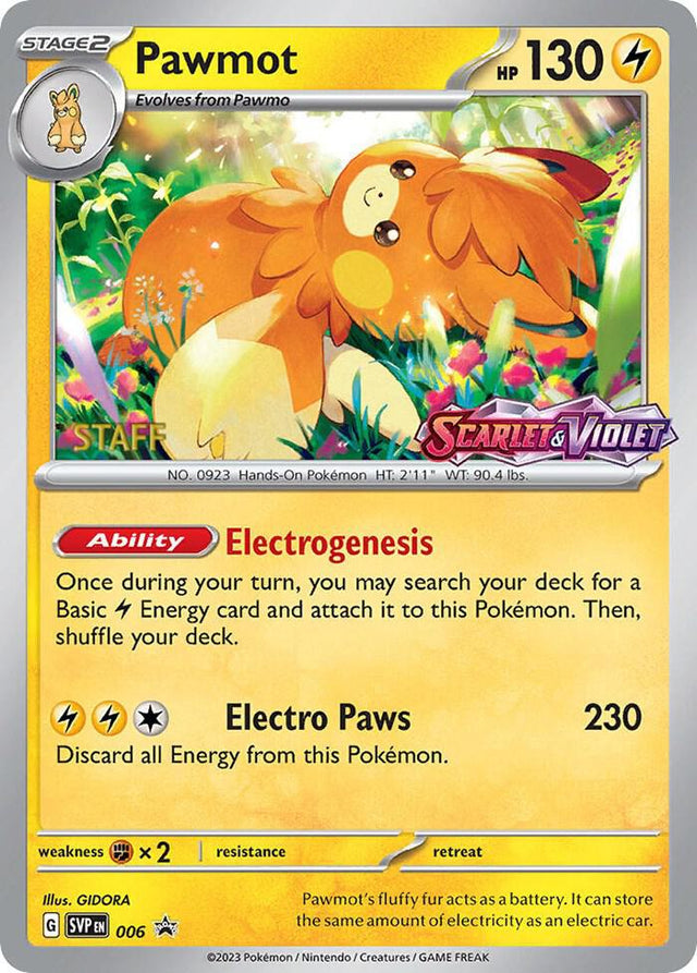 Pokemon - S&V - Black Star Promo - Pawmot - 006