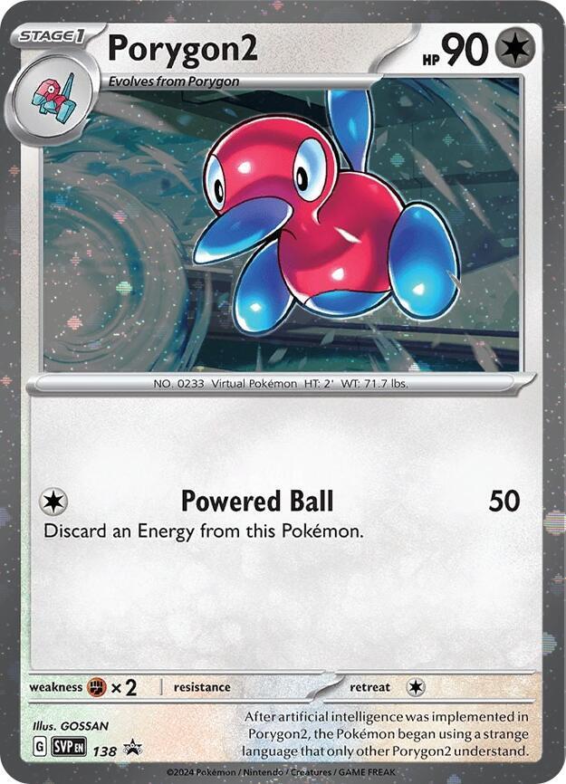 Pokemon - S&V - Black Star Promo - Porygon2 - 138 - Cosmos Holo