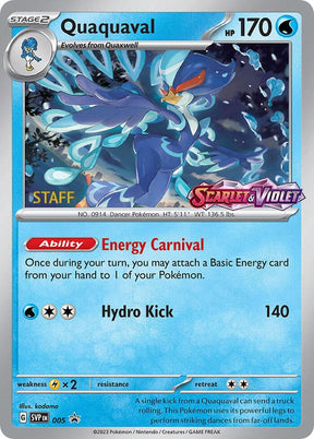 Pokemon - S&V - Black Star Promo - Quaquaval - 005