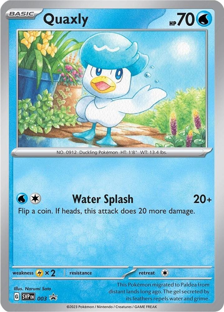 Quaxly SVP 003 Holofoil — Black Star Promo Pokémon card