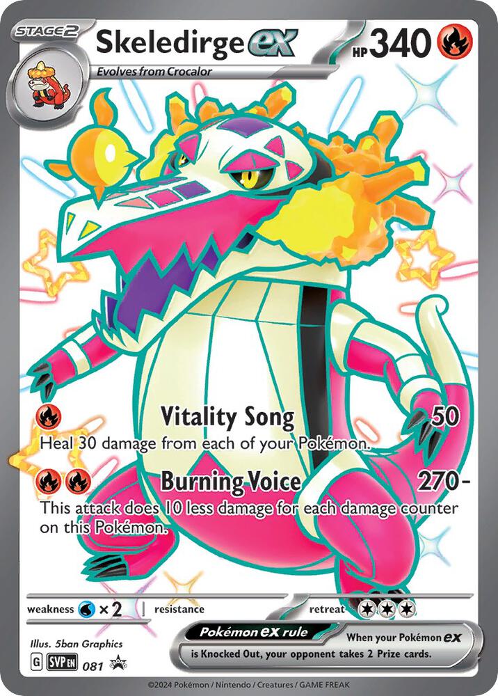 Skeledirge ex SVP 081 Holofoil — Black Star Promo Pokémon card