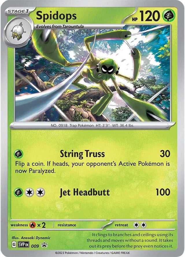 Pokemon - S&V - Black Star Promo - Spidops - 009