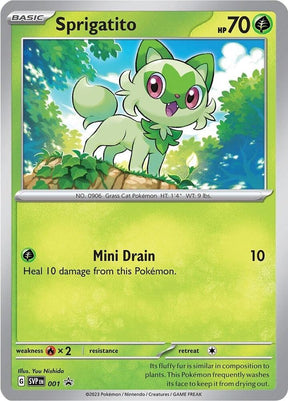 Pokemon - S&V - Black Star Promo - Sprigatito - 001