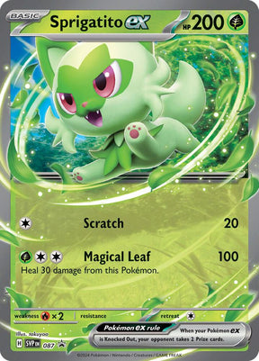 Pokemon - S&V - Black Star Promo - Sprigatito ex - 087