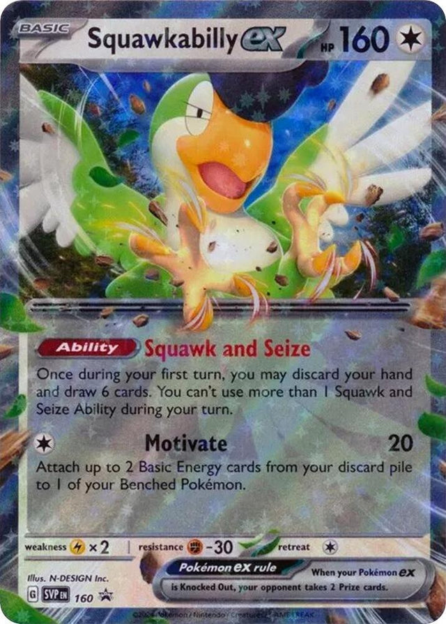 Pokemon - S&V - Black Star Promo - Squawkabilly ex - 160