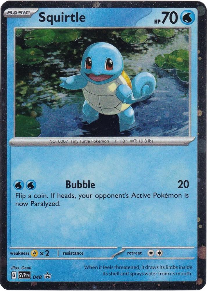 Pokemon - S&V - Black Star Promo - Squirtle - 048 - Cosmos Holo