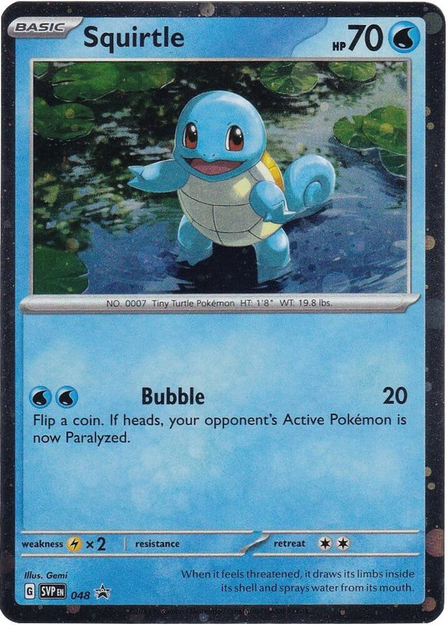Pokemon - S&V - Black Star Promo - Squirtle - 048 - Cosmos Holo