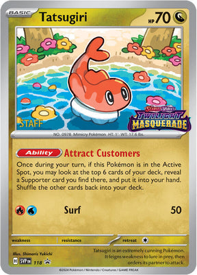 Pokemon - S&V - Black Star Promo - Tatsugiri - 118