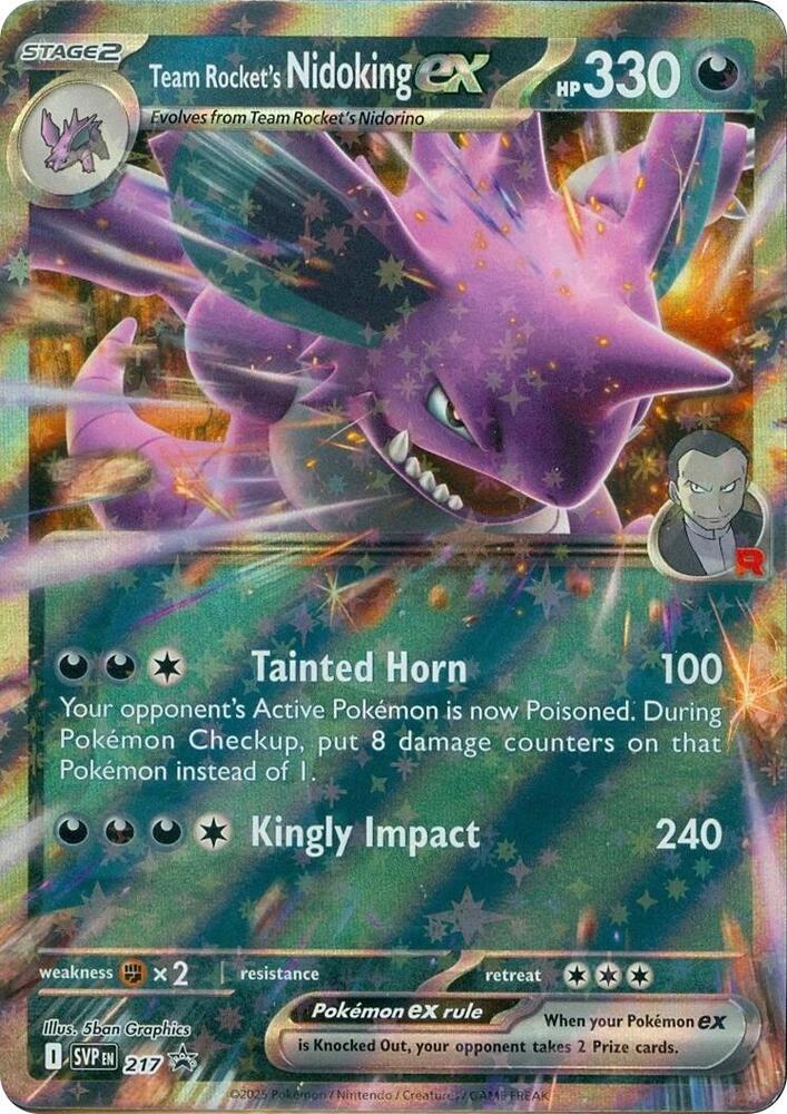 Pokemon - S&V - Black Star Promo - Team Rocket's Nidoking ex - 217