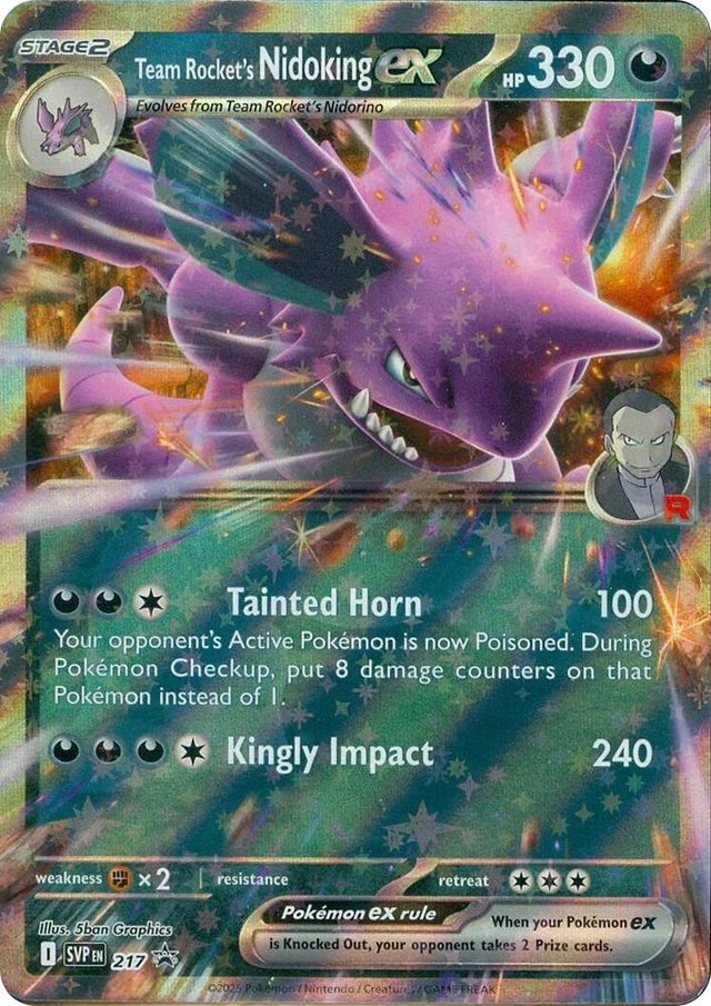 Pokemon - S&V - Black Star Promo - Team Rocket's Nidoking ex - 217