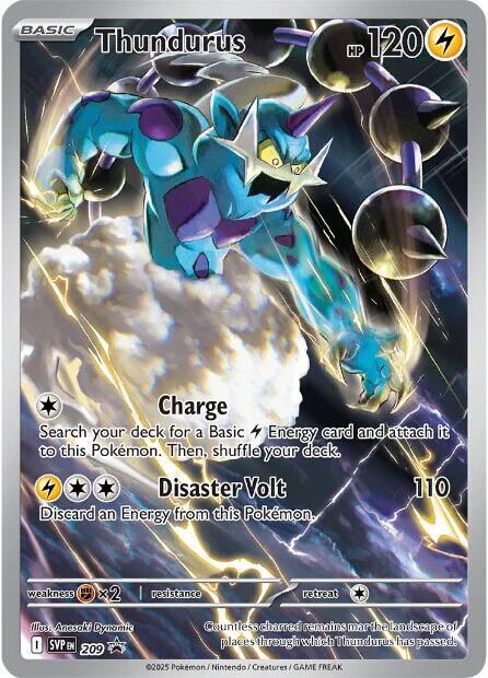 Thundurus SVP 209 Holofoil — Black Star Promo Pokémon card