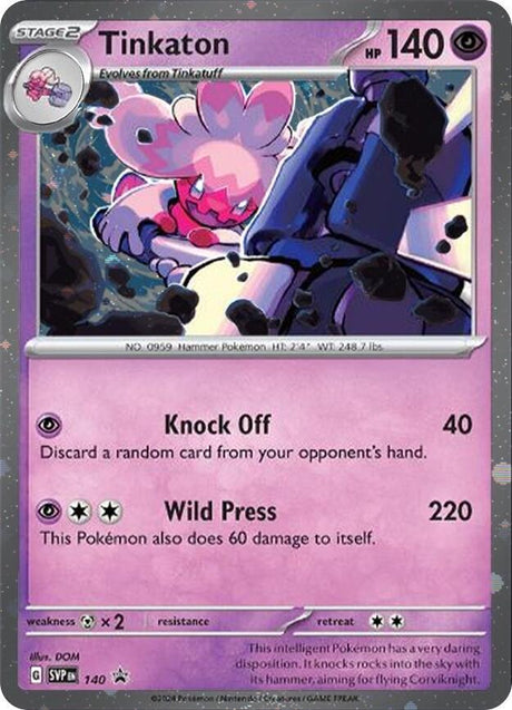 Pokemon - S&V - Black Star Promo - Tinkaton - 140 - Cosmo Holo