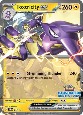 Pokemon - S&V - Black Star Promo - Toxtricity ex - 215 - Illustration Contest 2024
