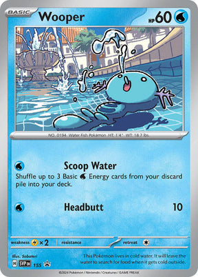Pokemon - S&V - Black Star Promo - Wooper - 155