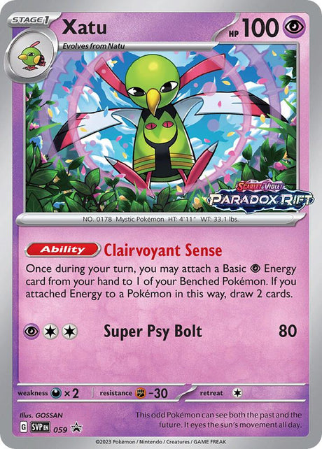 Pokemon - S&V - Black Star Promo - Xatu - 059 - Prerelease