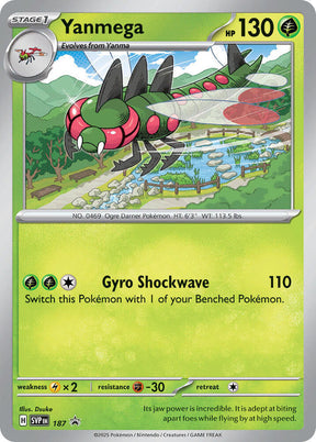 Pokemon - S&V - Black Star Promo - Yanmega - 187 - Cosmos Holo