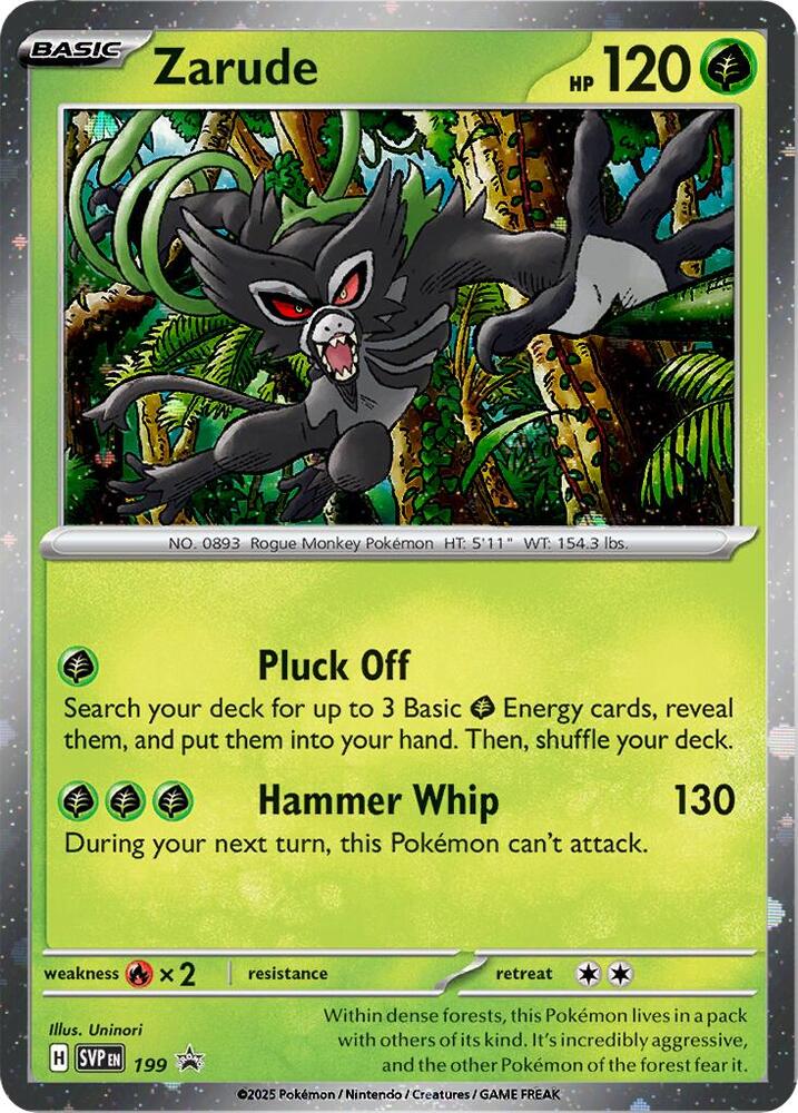 Pokemon - S&V - Black Star Promo - Zarude - 199 - Cosmos Holo