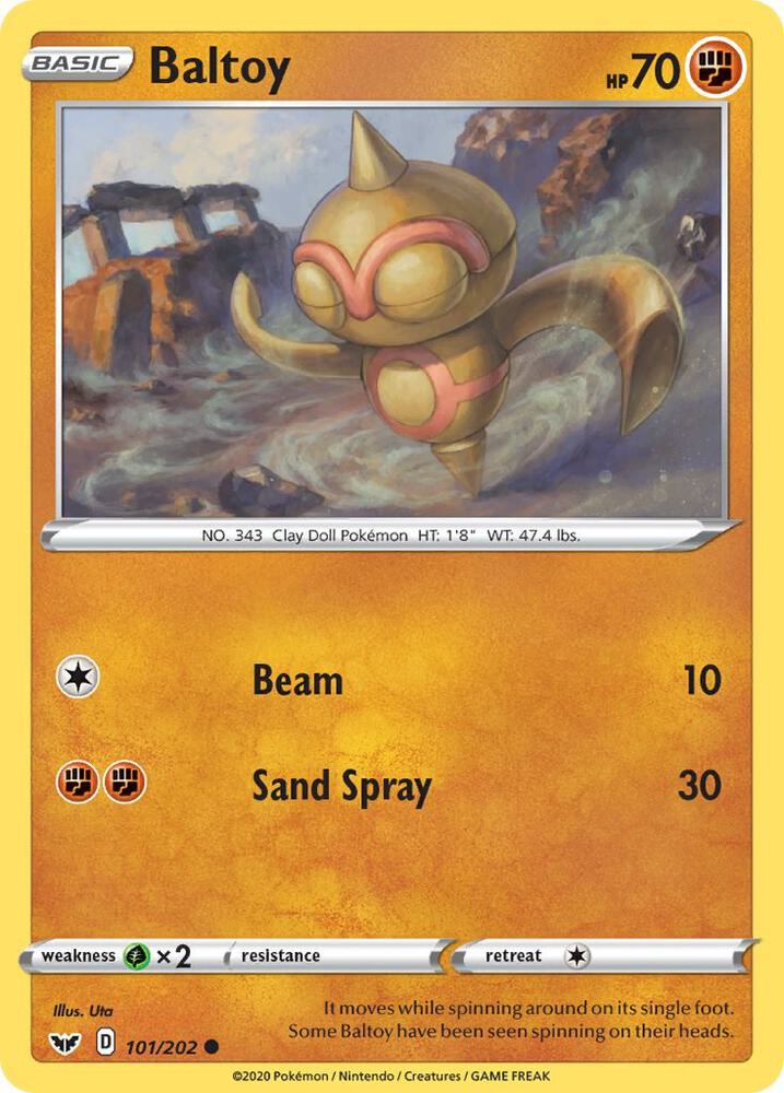 Baltoy 101/202 Reverse Holofoil — Sword & Shield Pokémon card