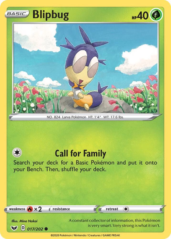 Blipbug 017/202 Reverse Holofoil — Sword & Shield Pokémon card