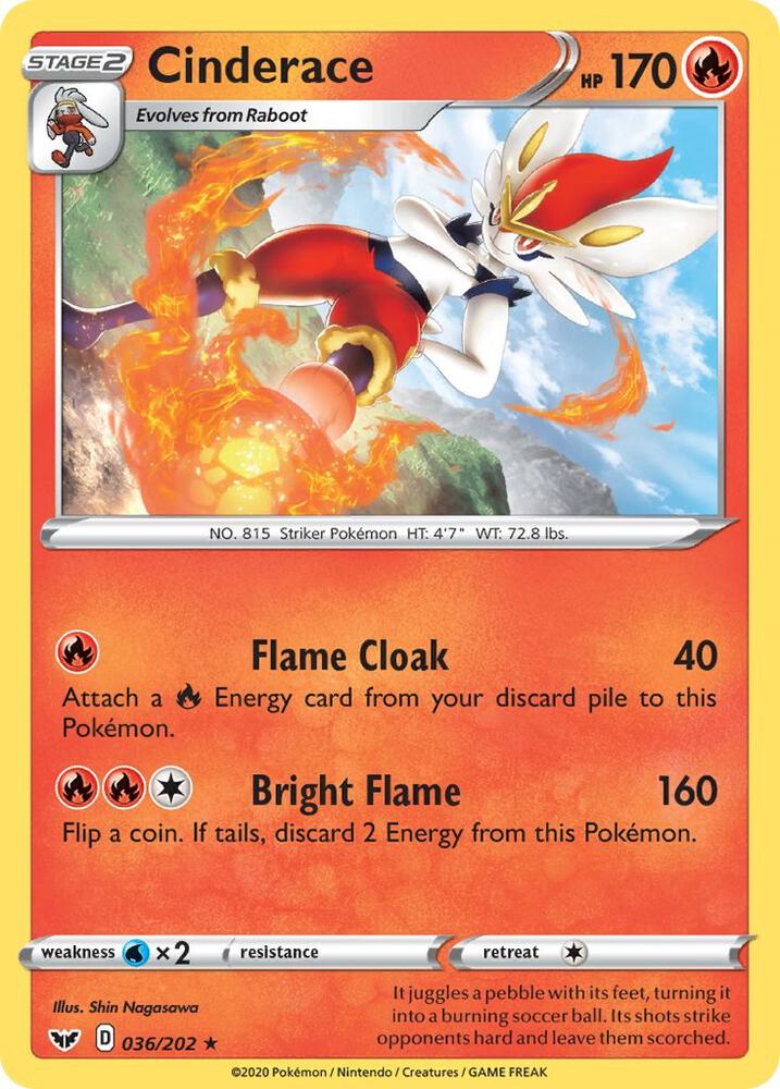 Cinderace 036/202 — Sword & Shield Pokémon card