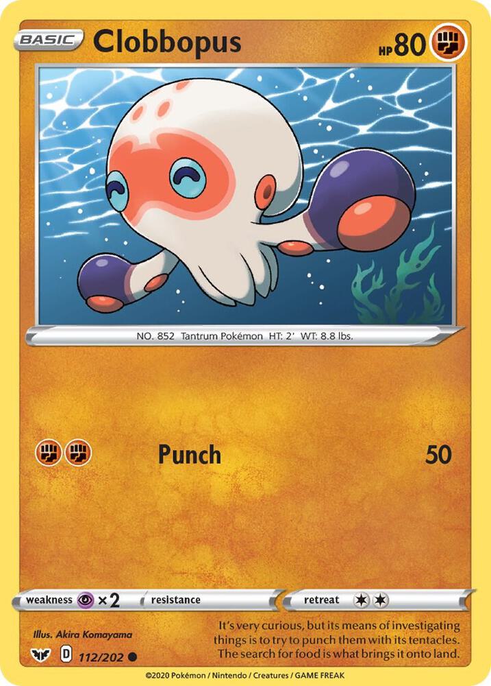 Clobbopus 112/202 — Sword & Shield Pokémon card