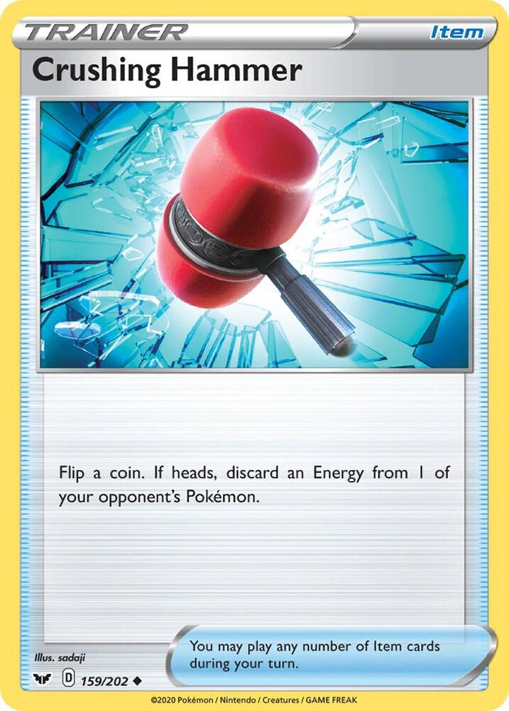 Crushing Hammer 159/202 Reverse Holofoil — Sword & Shield Pokémon card