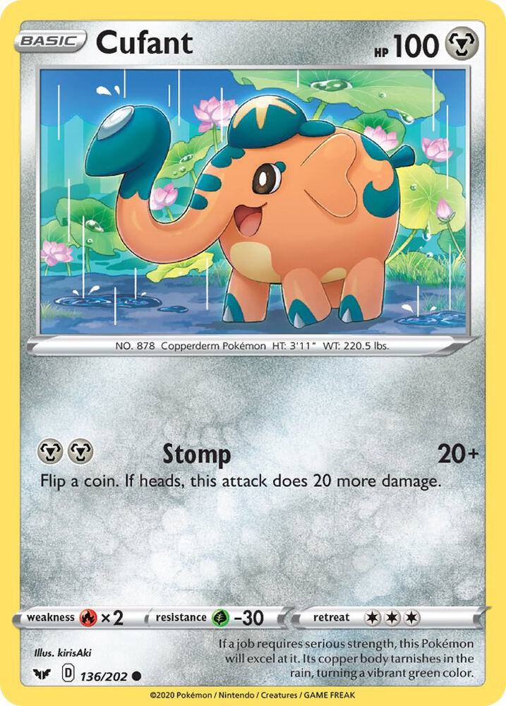 Cufant 136/202 — Sword & Shield Pokémon card