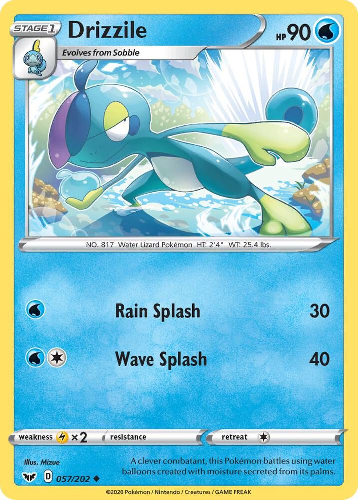 Pokemon - Sword & Shield - Drizzile - 057/202 - Reverse Holofoil