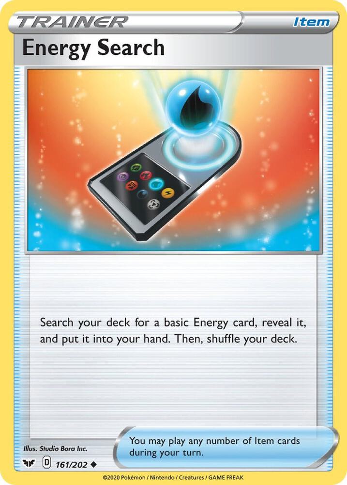 Energy Search 161/202 — Sword & Shield Pokémon card