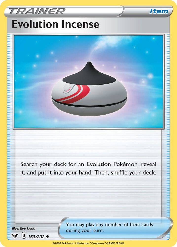 Evolution Incense 163/202 Reverse Holofoil — Sword & Shield Pokémon card