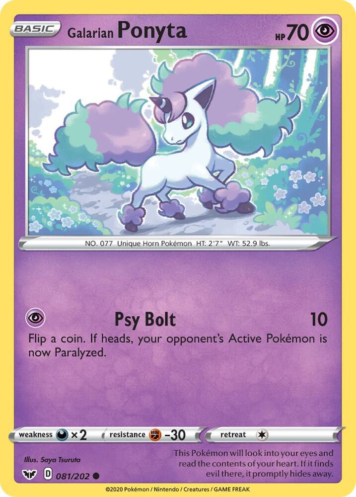 Galarian Ponyta 081/202 — Sword & Shield Pokémon card