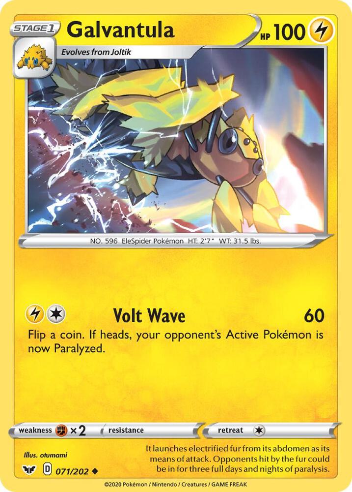 Pokemon - Sword & Shield - Galvantula - 071/202 - Reverse Holofoil