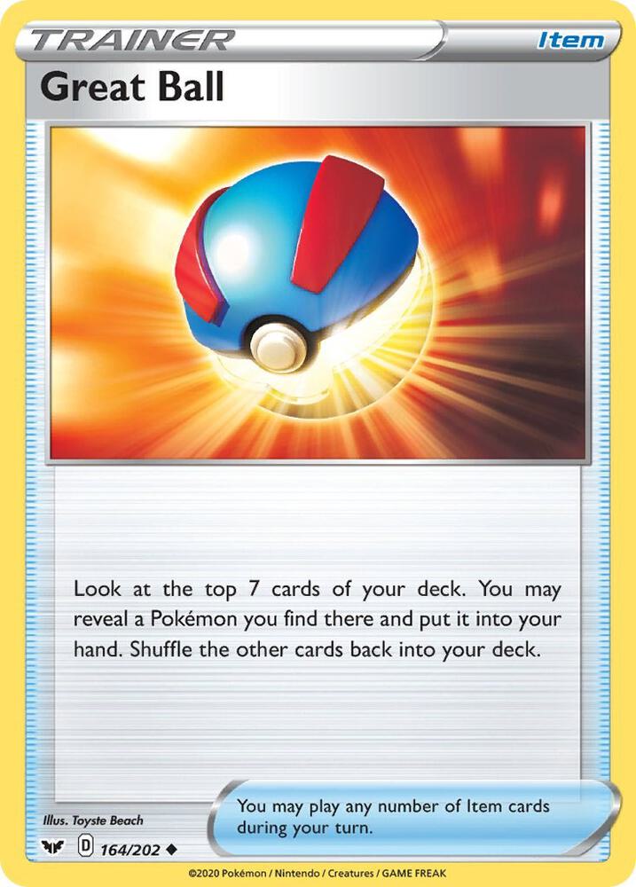 Great Ball 164/202 — Sword & Shield Pokémon card
