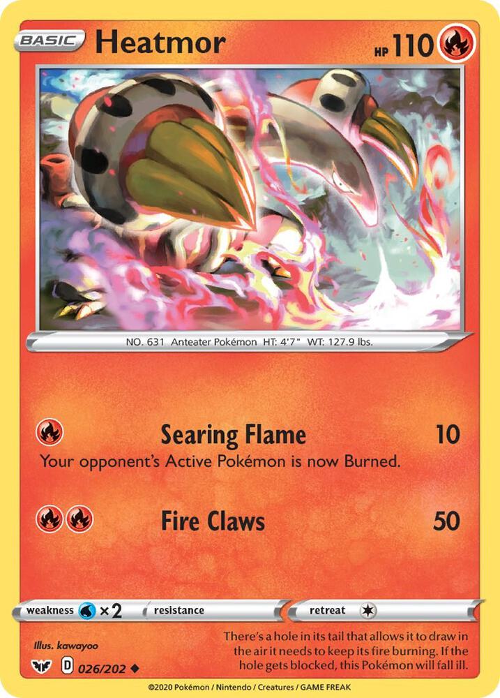 Heatmor 026/202 — Sword & Shield Pokémon card