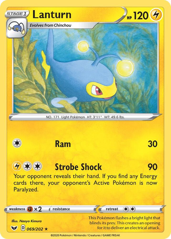 Lanturn 069/202 — Sword & Shield Pokémon card