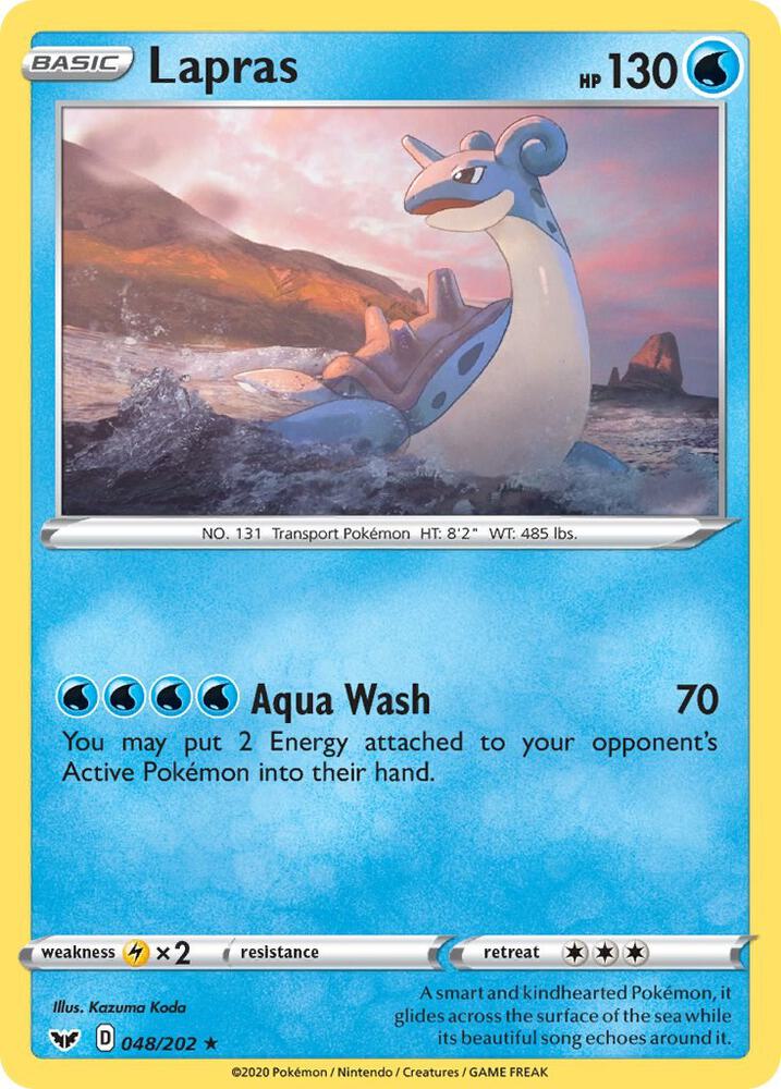 Lapras 048/202 — Sword & Shield Pokémon card