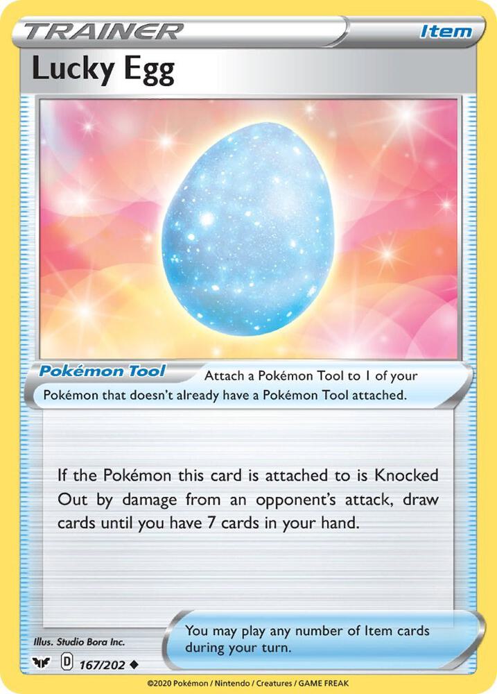Pokemon - Sword & Shield - Lucky Egg - 167/202 - Reverse Holofoil