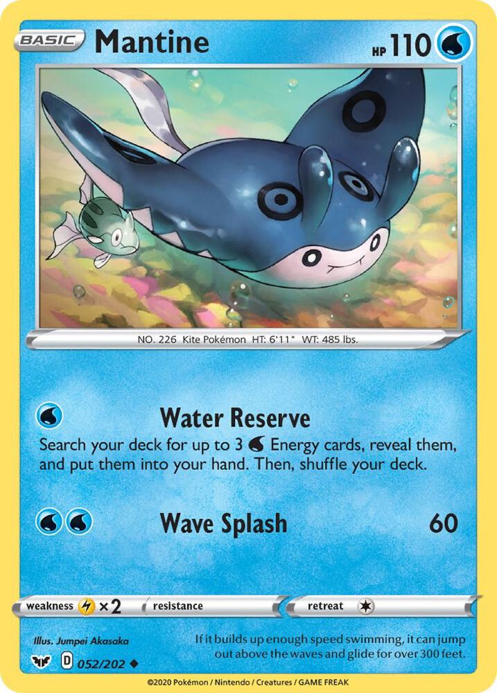 Mantine 052/202 — Sword & Shield Pokémon card