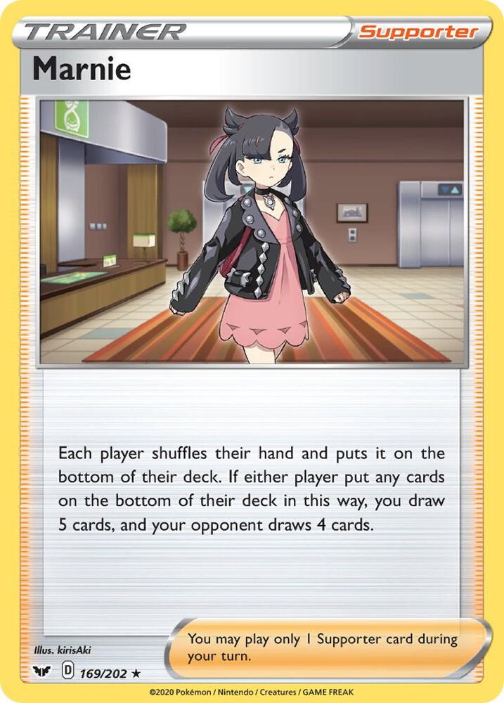 Pokemon - Sword & Shield - Marnie - 169/202 - Reverse Holofoil