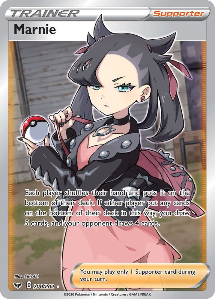Marnie 200/202 Holofoil — Sword & Shield Pokémon card
